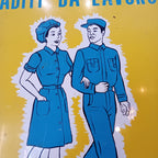 Cartello di cantiere "Abiti da lavoro" - anni '60