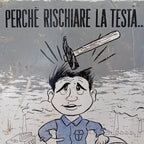 Cartello di cantiere "Elmetto" - anni '60