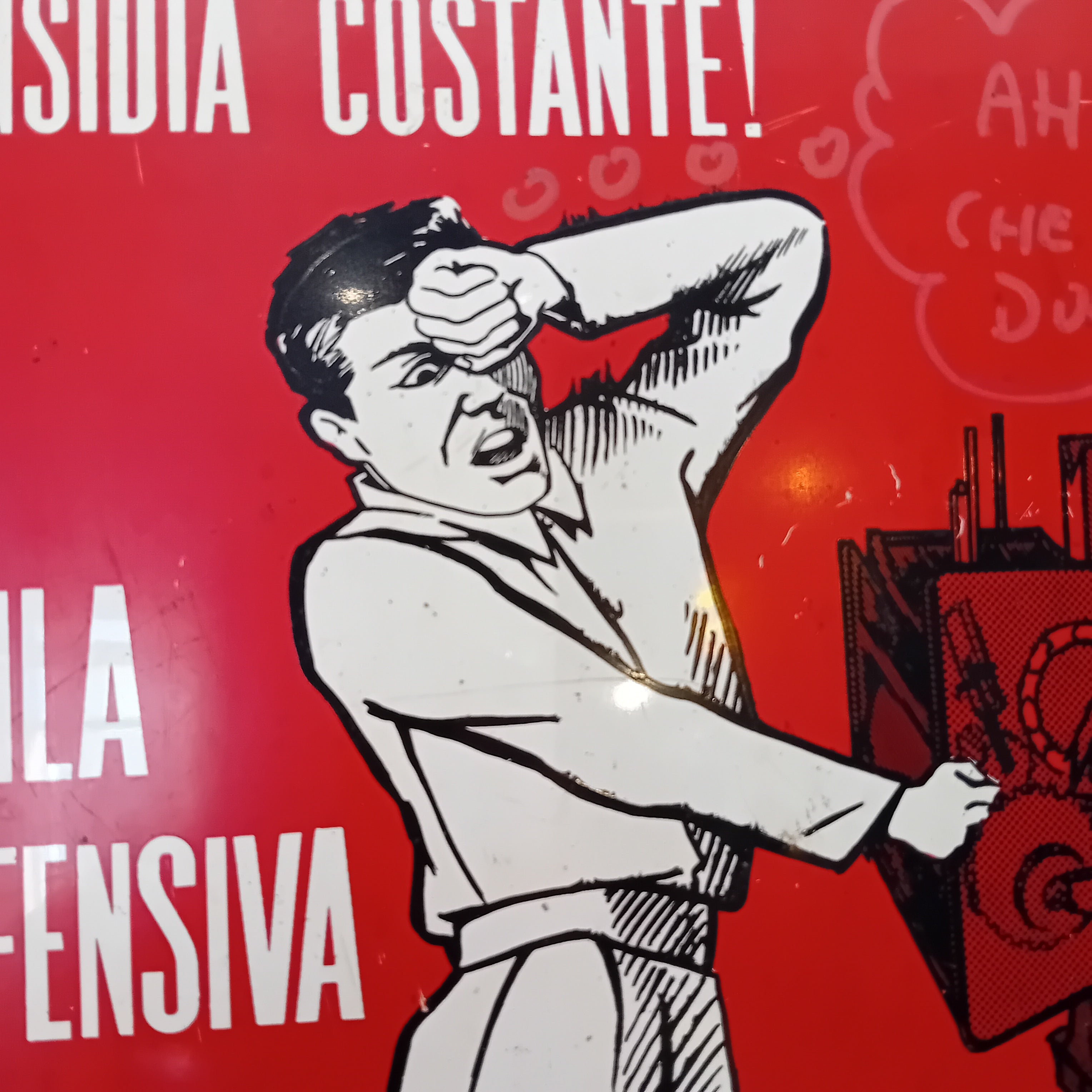 Cartello di cantiere "Intelligenza e Attenzione" - anni '60