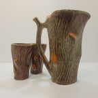 Brocca e due bicchieri - Ceramica Umbra