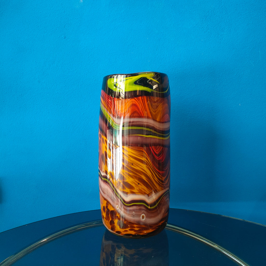 Vaso cilindrico in vetro soffiato