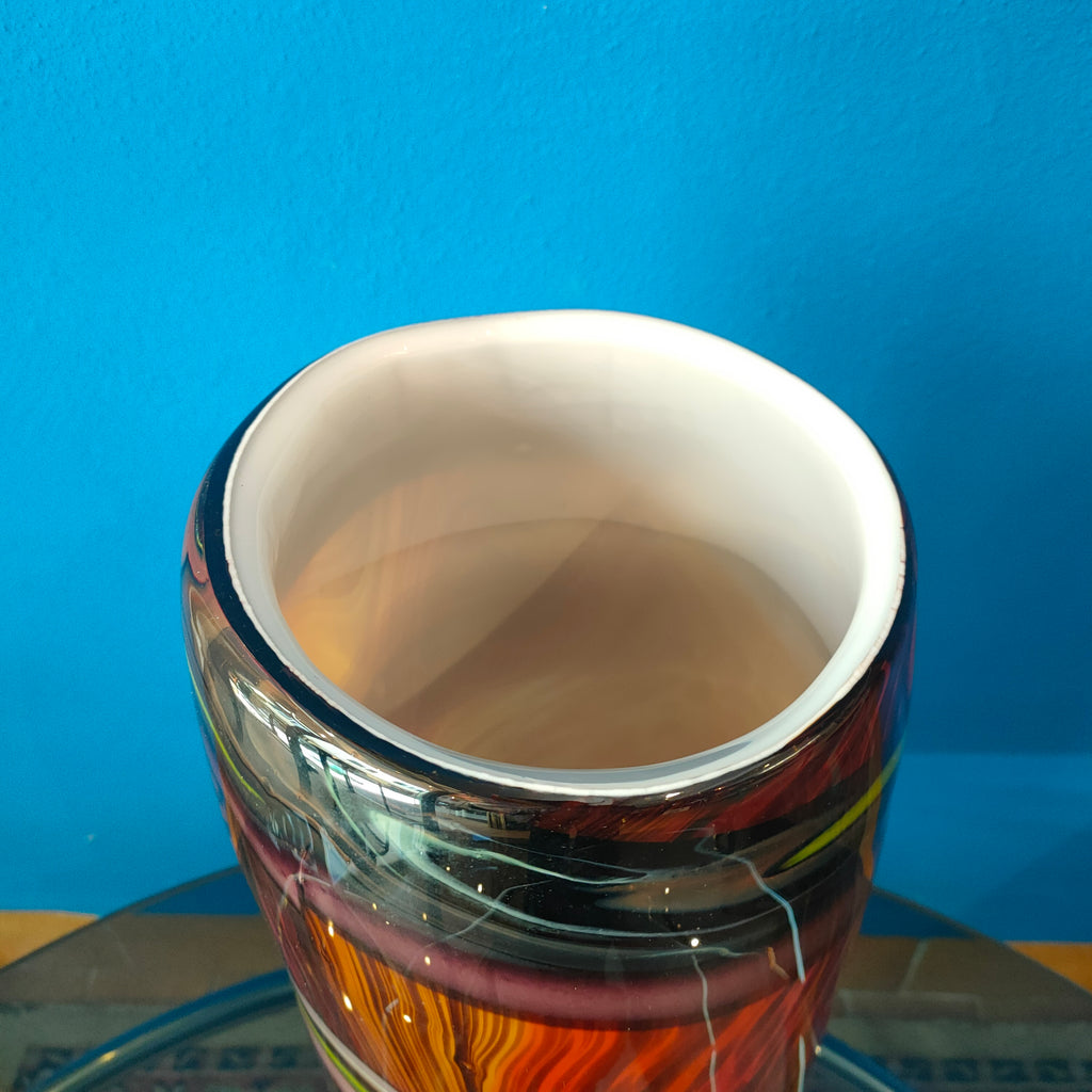 Vaso cilindrico in vetro soffiato
