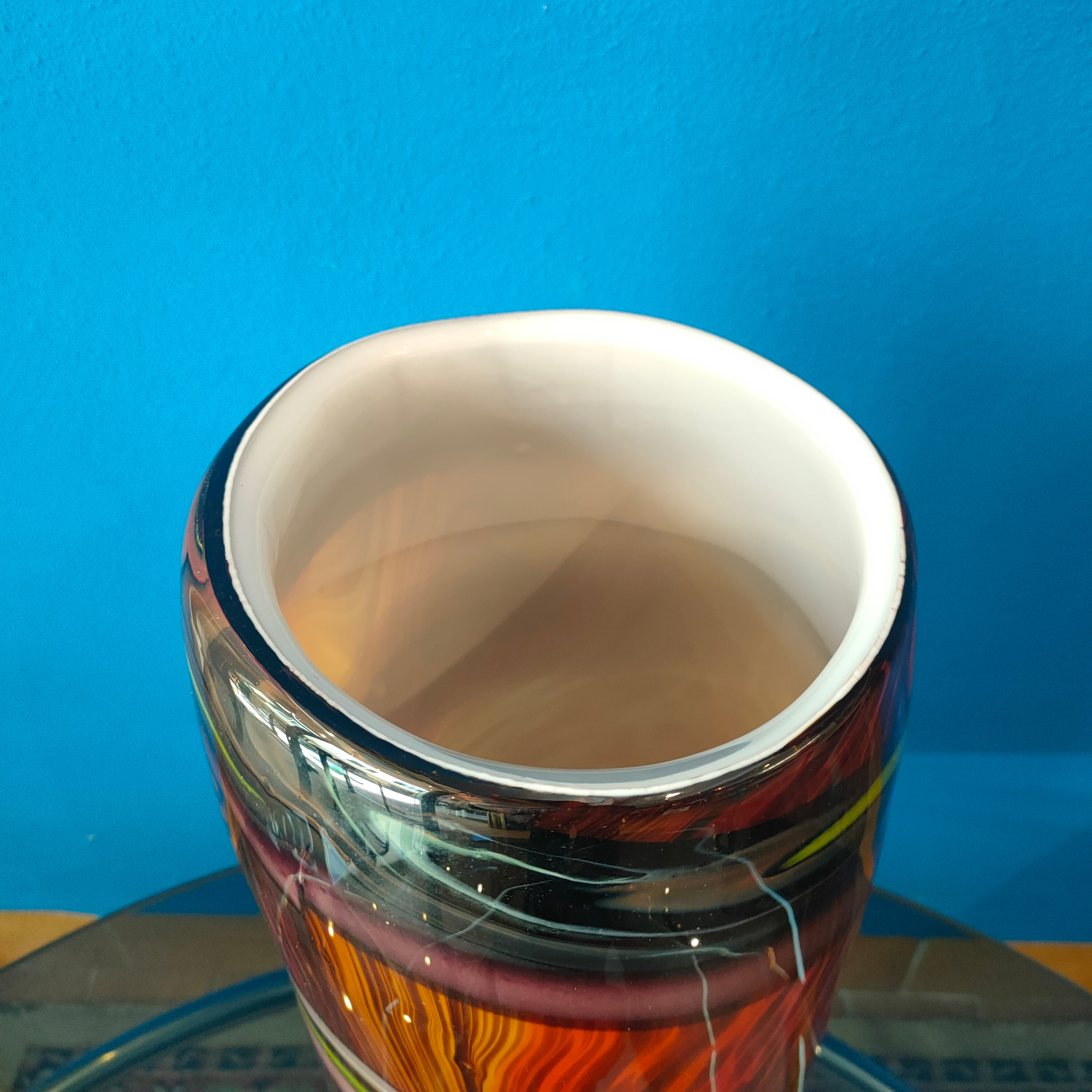 Vaso cilindrico in vetro soffiato