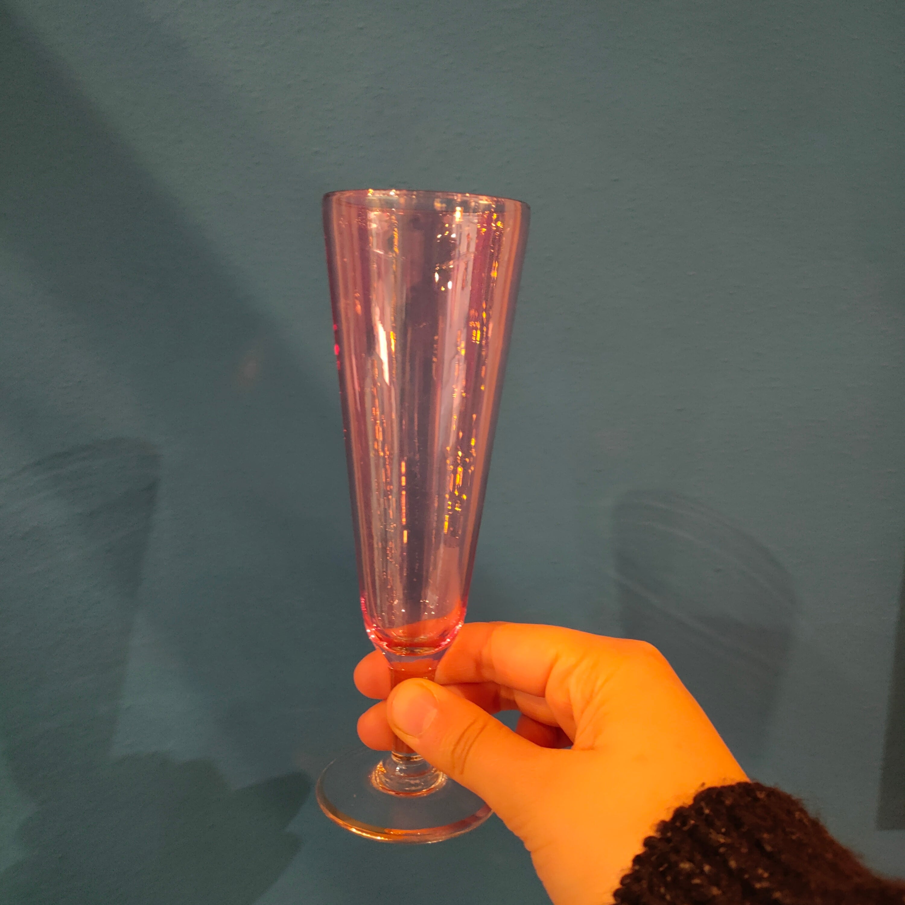 Set flutes in vetro colorato - anni '70