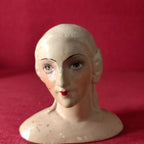 Testina in gesso decorata a mano, 1920s