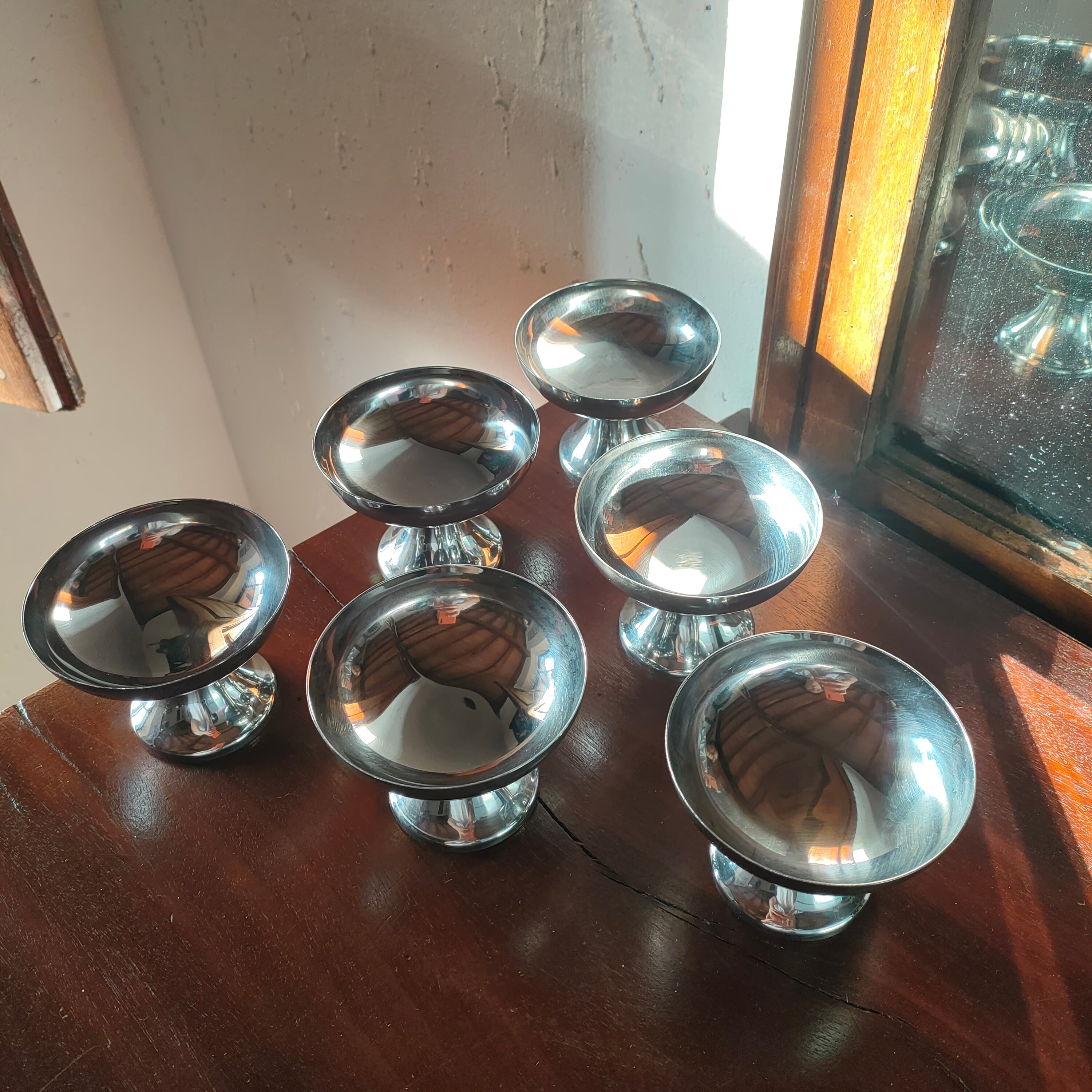 Coppette e cucchiaini per gelato, acciaio inox - Motta