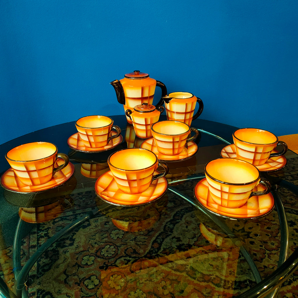 Servizio da tè, manifattura italiana stile Galvani, anni '40