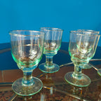 Set brocca e bicchieri da vino - vetro verde acqua