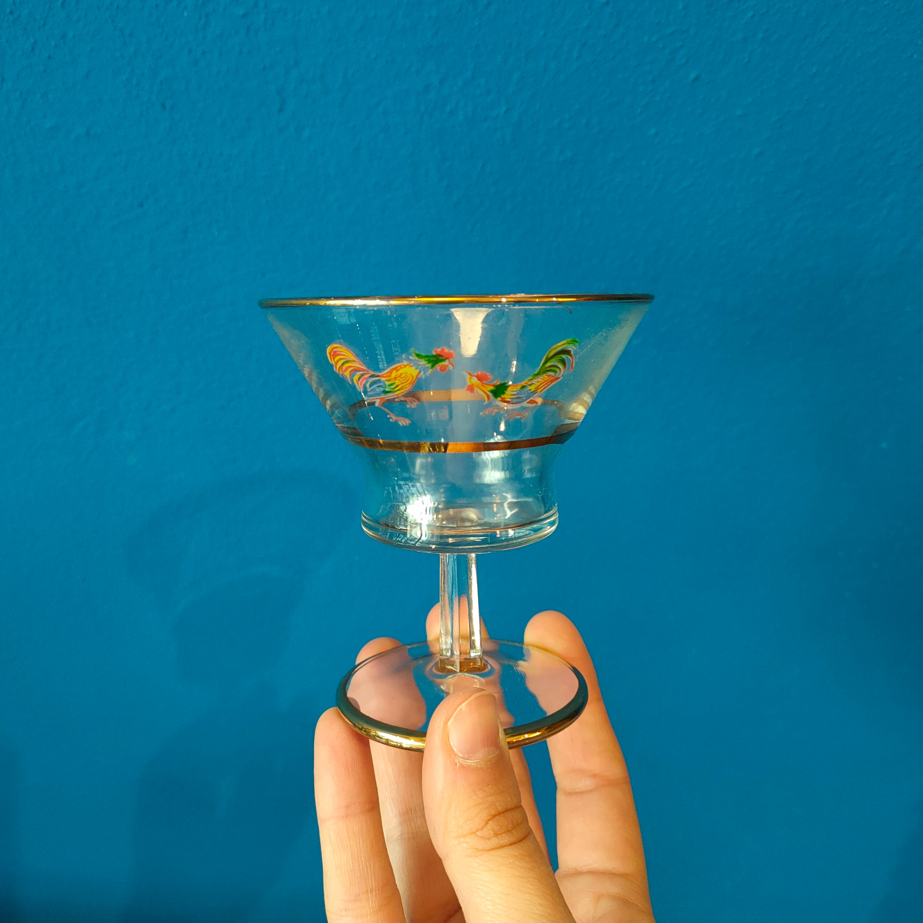 Bicchieri coppette con galli