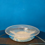 Grande centrotavola in vetro, Murano, decoro "swirl" - 1980s