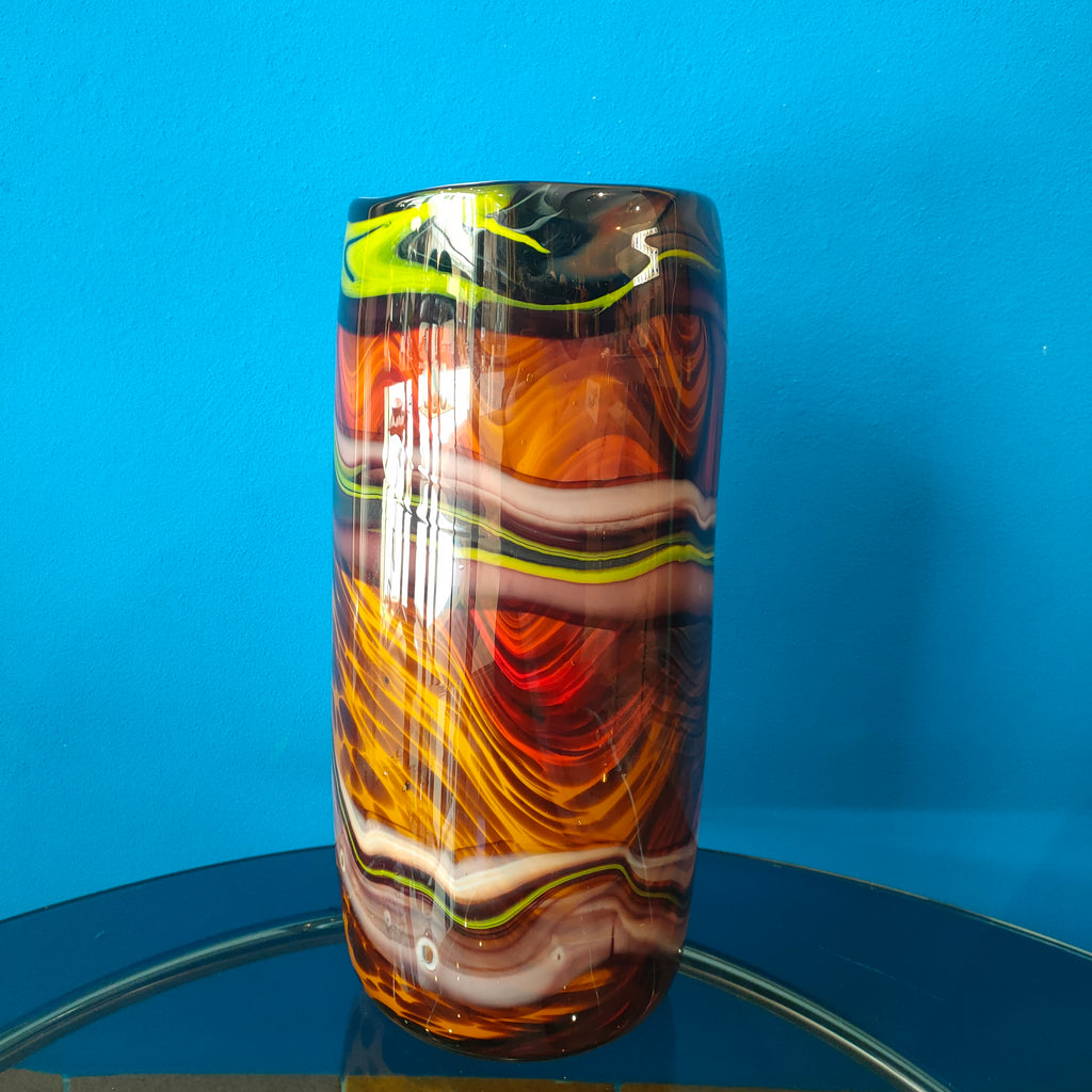 Vaso cilindrico in vetro soffiato