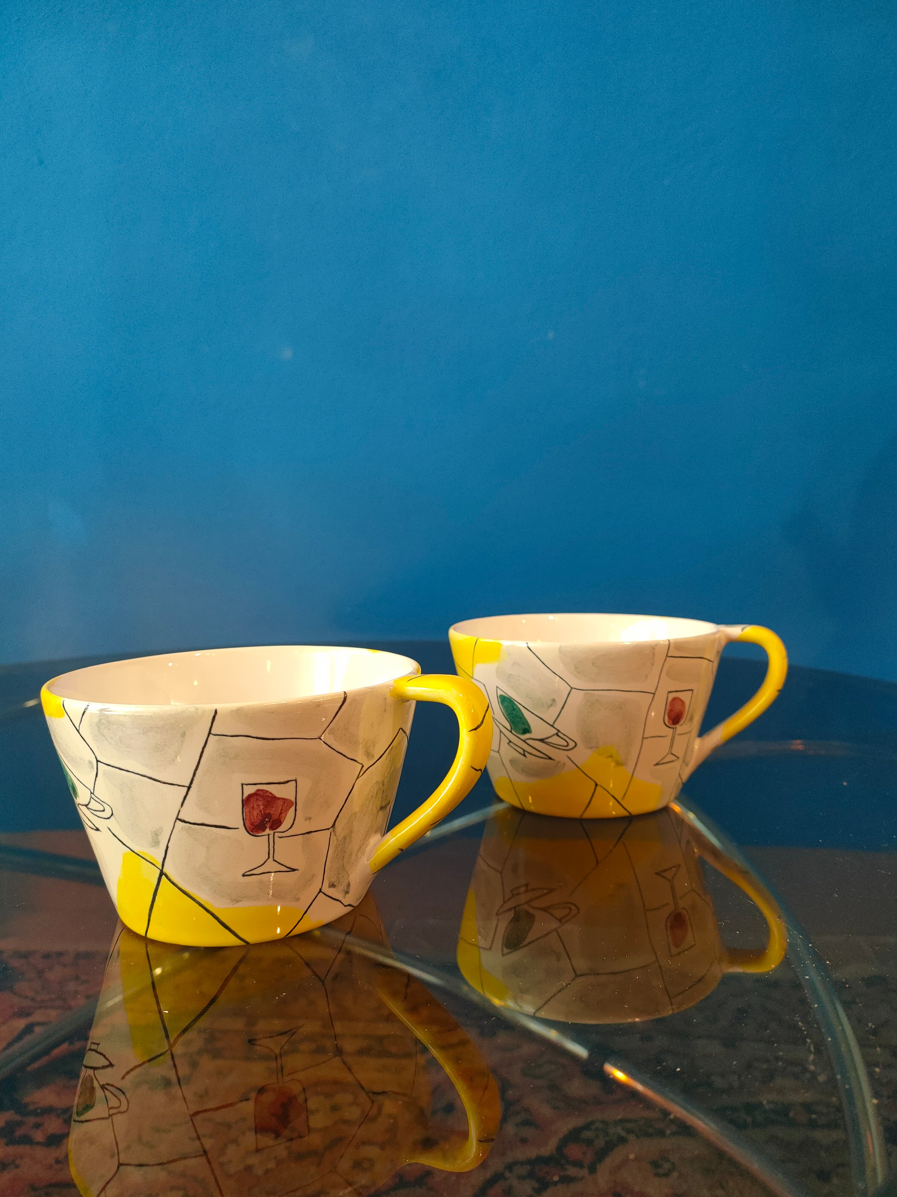 Tazze e accessori di un servizio da tè - Rometti Italy, anni '60