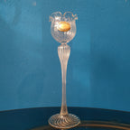 Porta candele candeliere in vetro soffiato