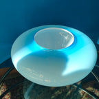 Grande vaso in vetro incamiciato azzurro, 1980s/90s