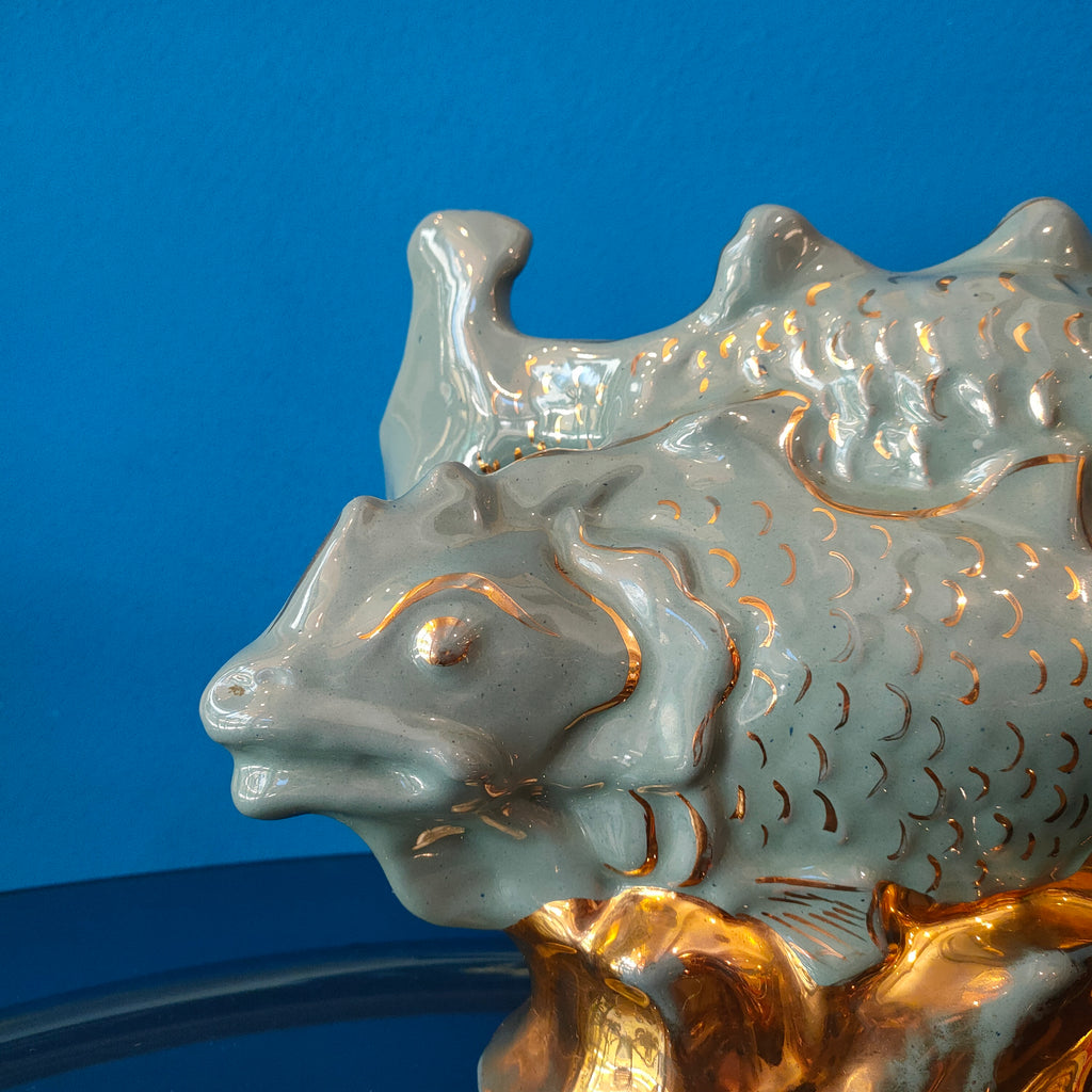 Oggetto decorativo in ceramica "Pesci", 1960s