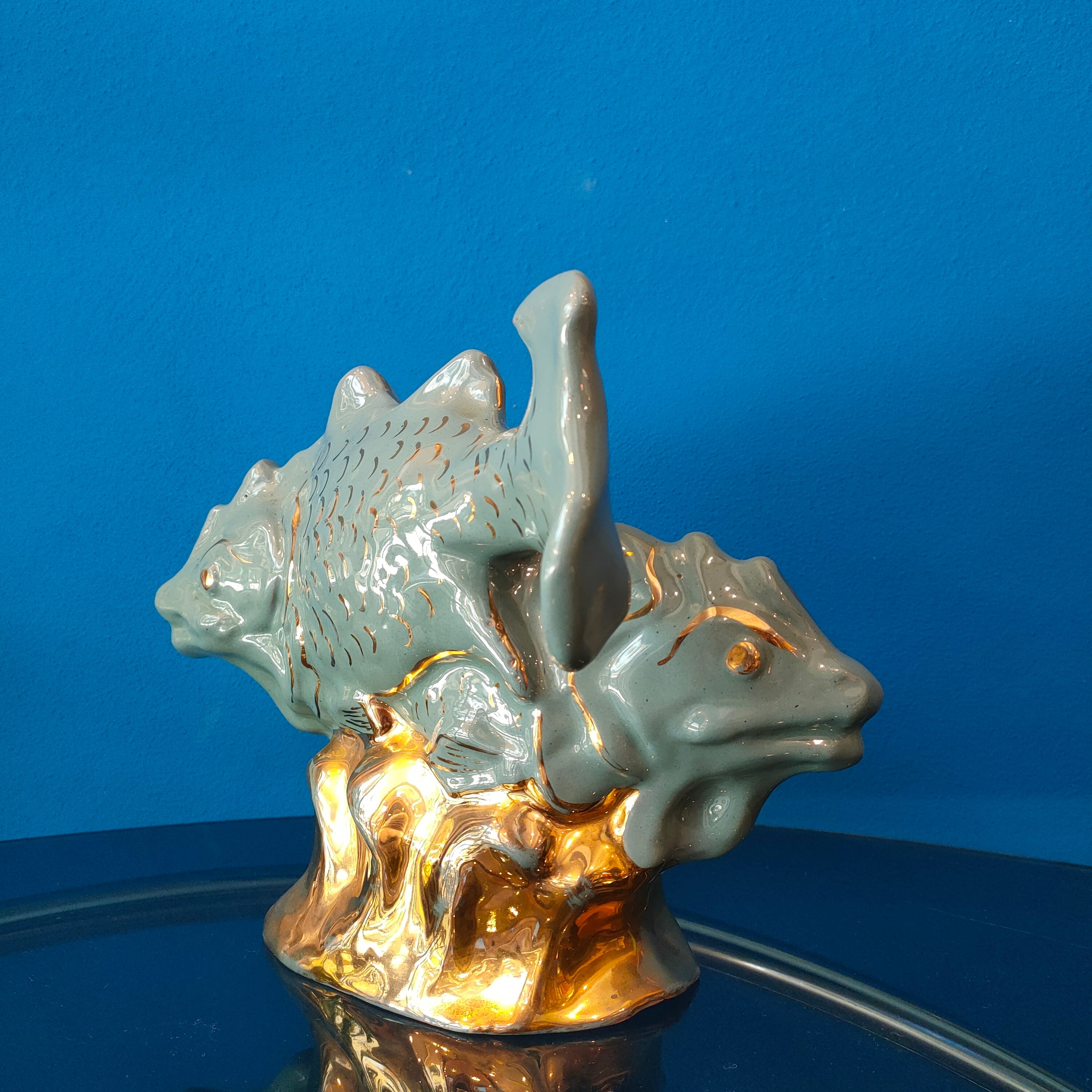 Oggetto decorativo in ceramica "Pesci", 1960s