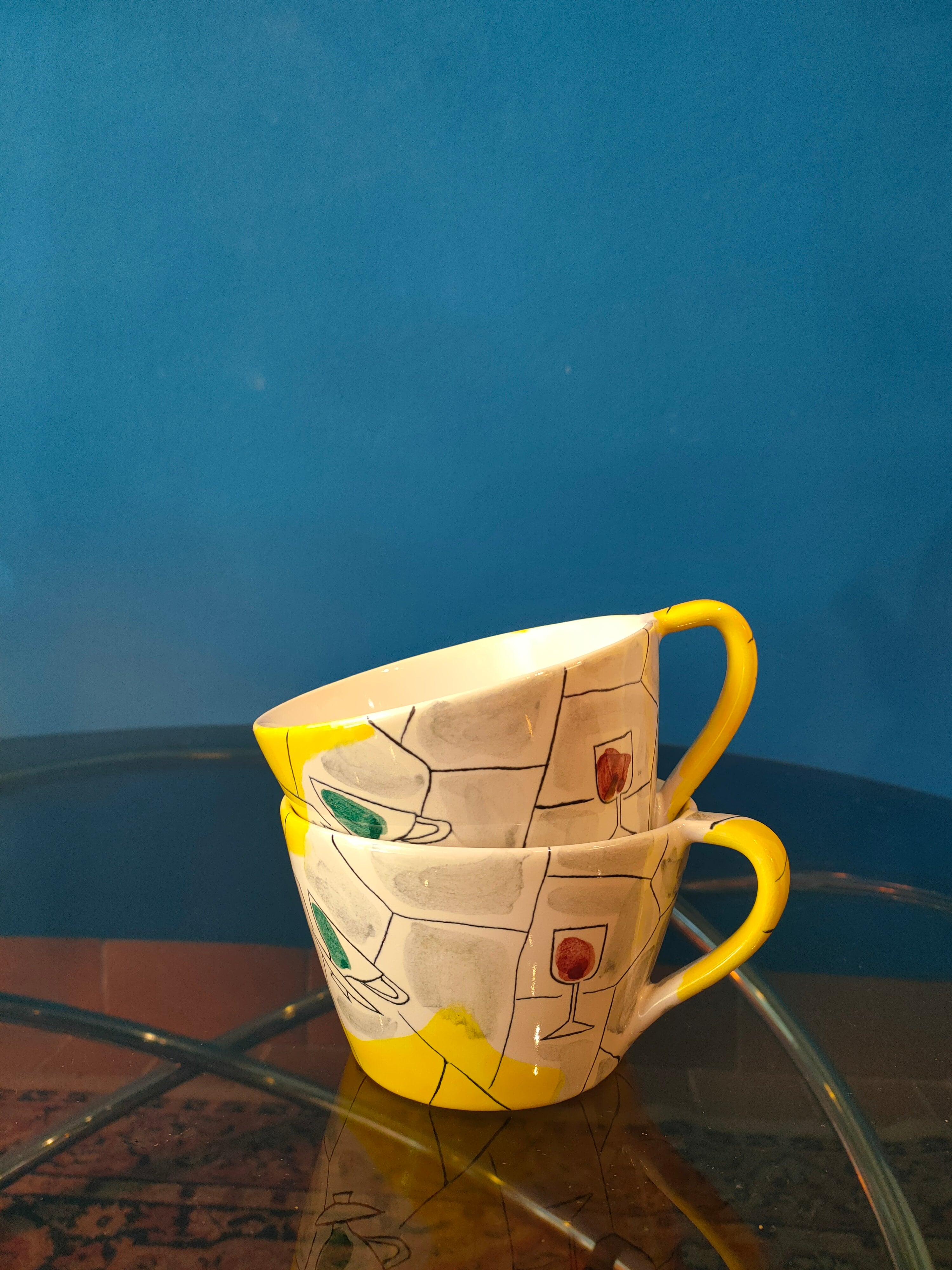 Tazze e accessori di un servizio da tè - Rometti Italy, anni '60