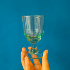 Set brocca e bicchieri da vino - vetro verde acqua