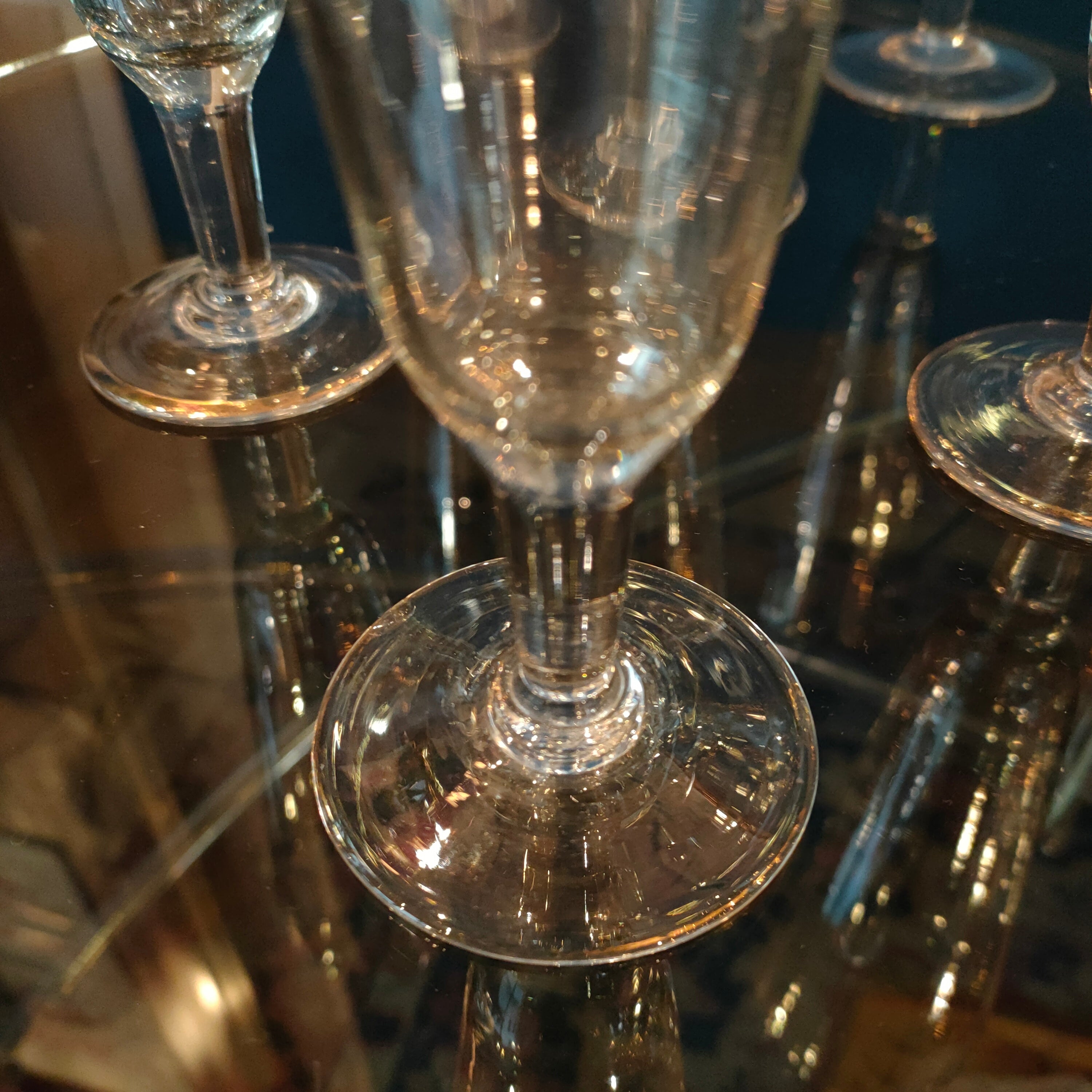 Set flutes in vetro colorato - anni '70