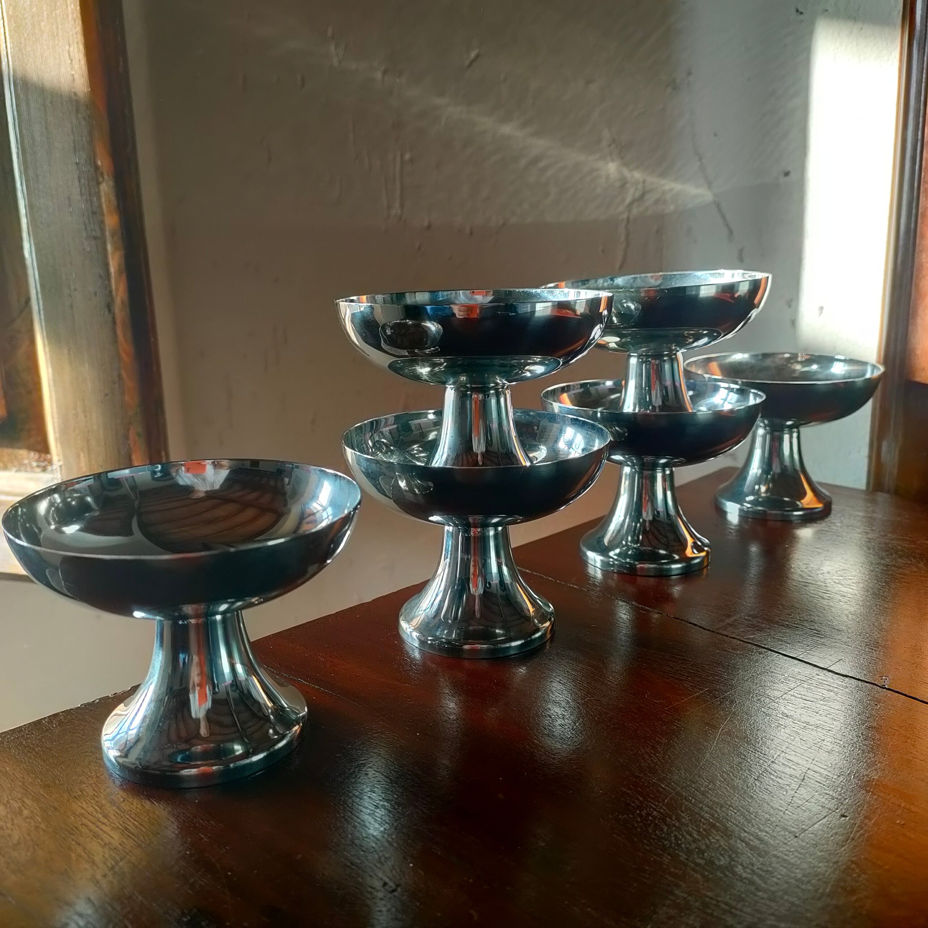 Coppette e cucchiaini per gelato, acciaio inox - Motta