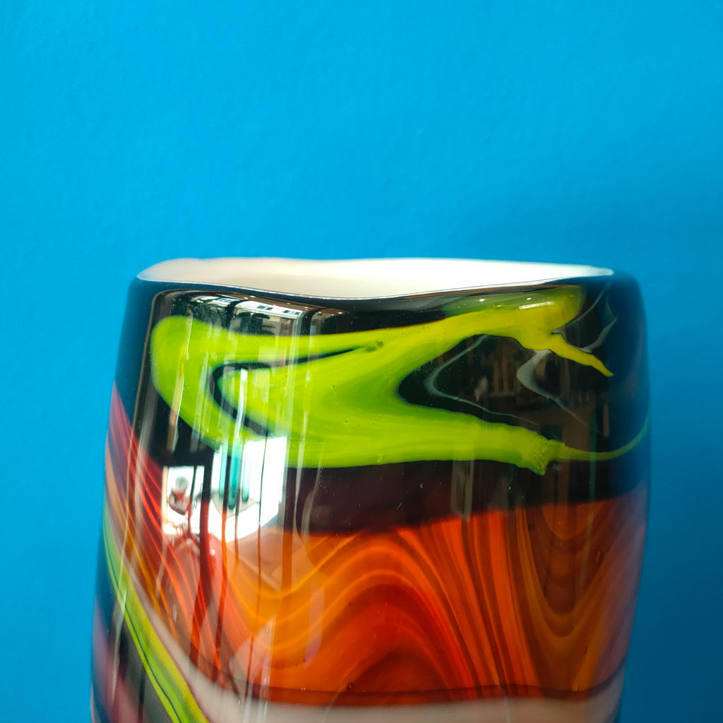 Vaso cilindrico in vetro soffiato