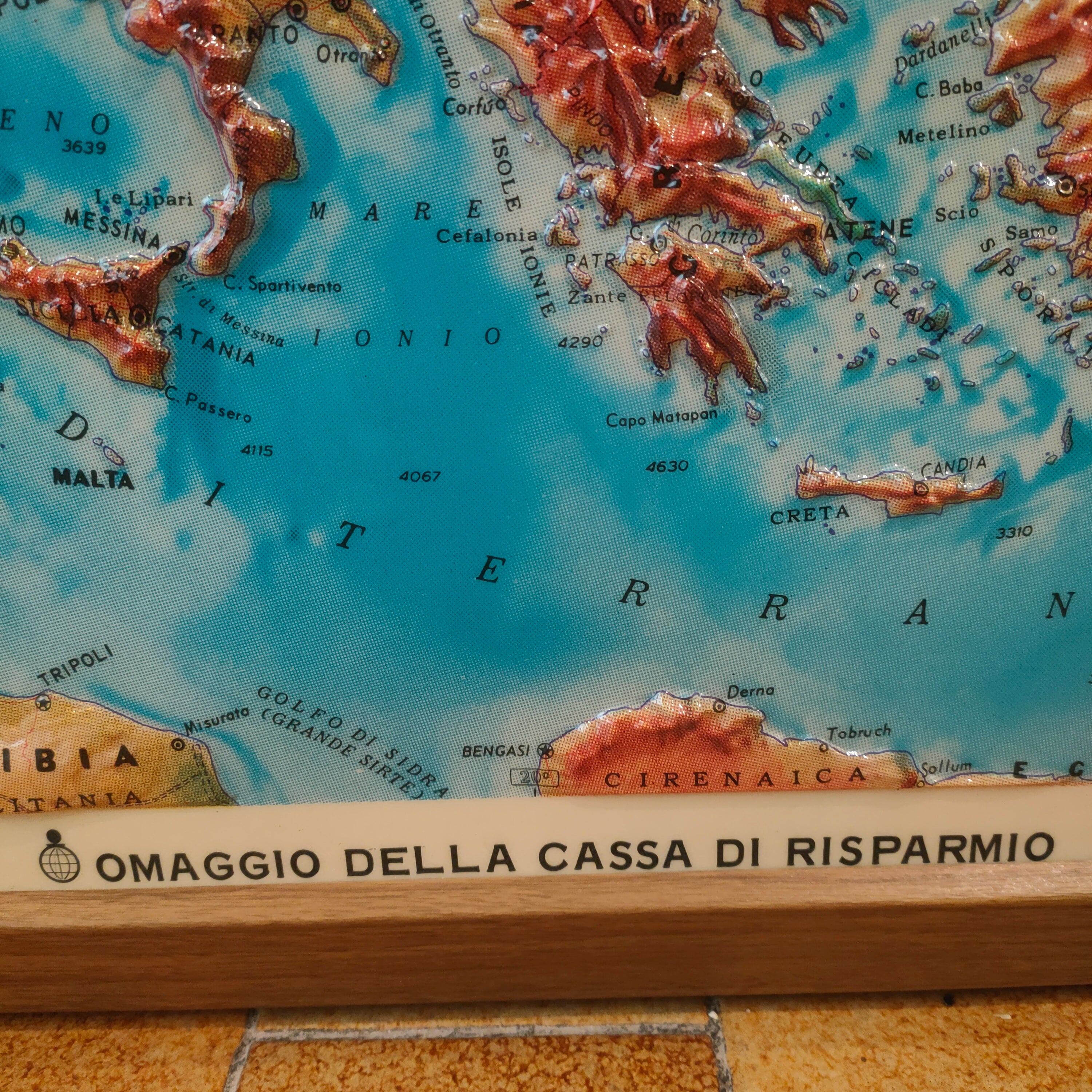 Europa Fisica in rilievo - Italia, 1964