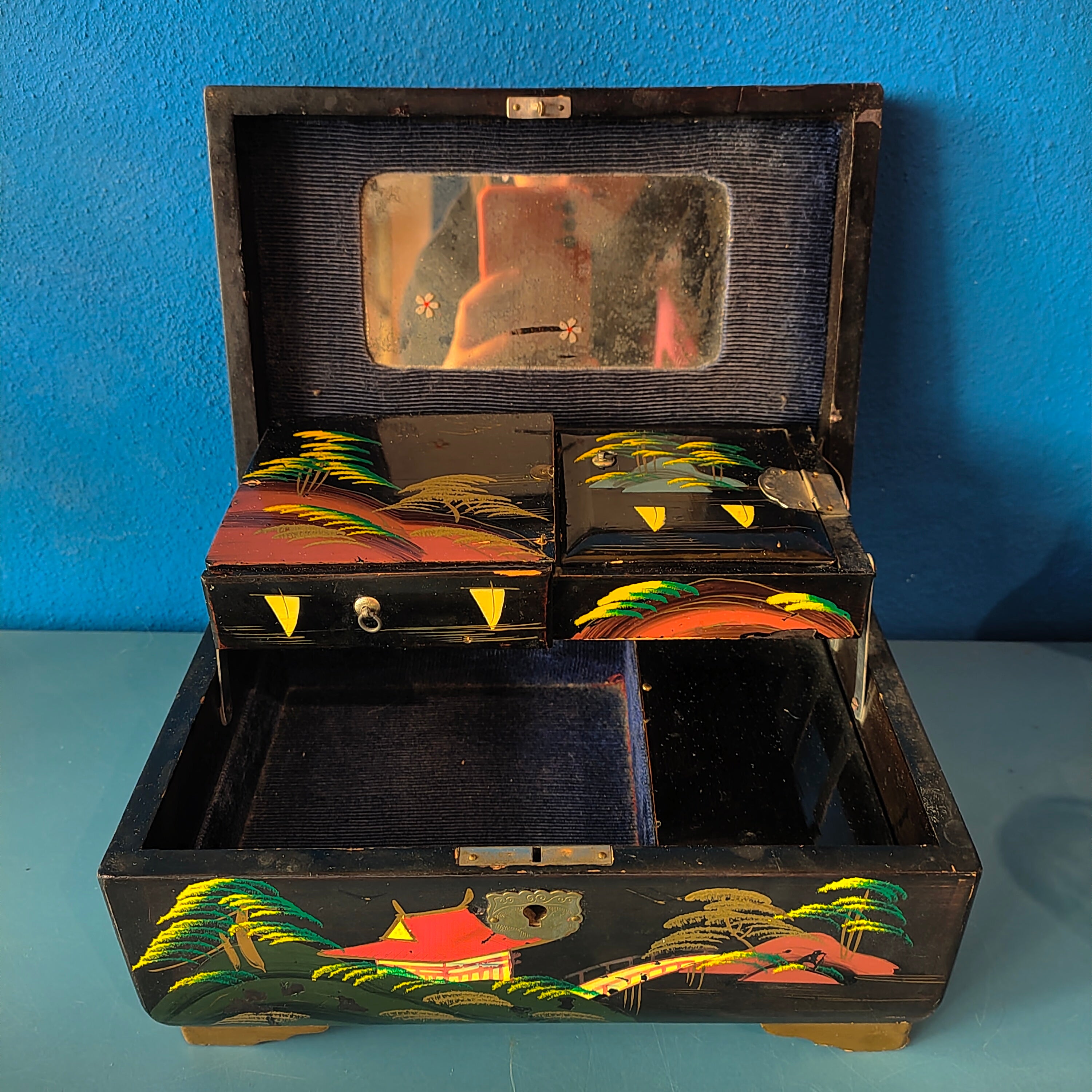 Scatola musicale portagioielli Giapponese, 1960s-70s