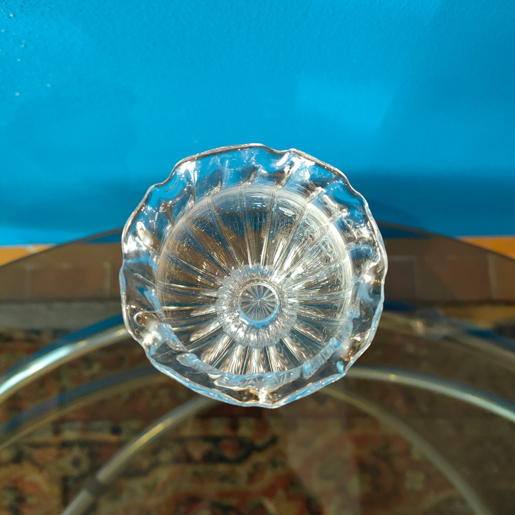 Porta candele candeliere in vetro soffiato