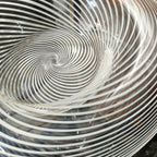 Grande centrotavola in vetro, Murano, decoro "swirl" - 1980s