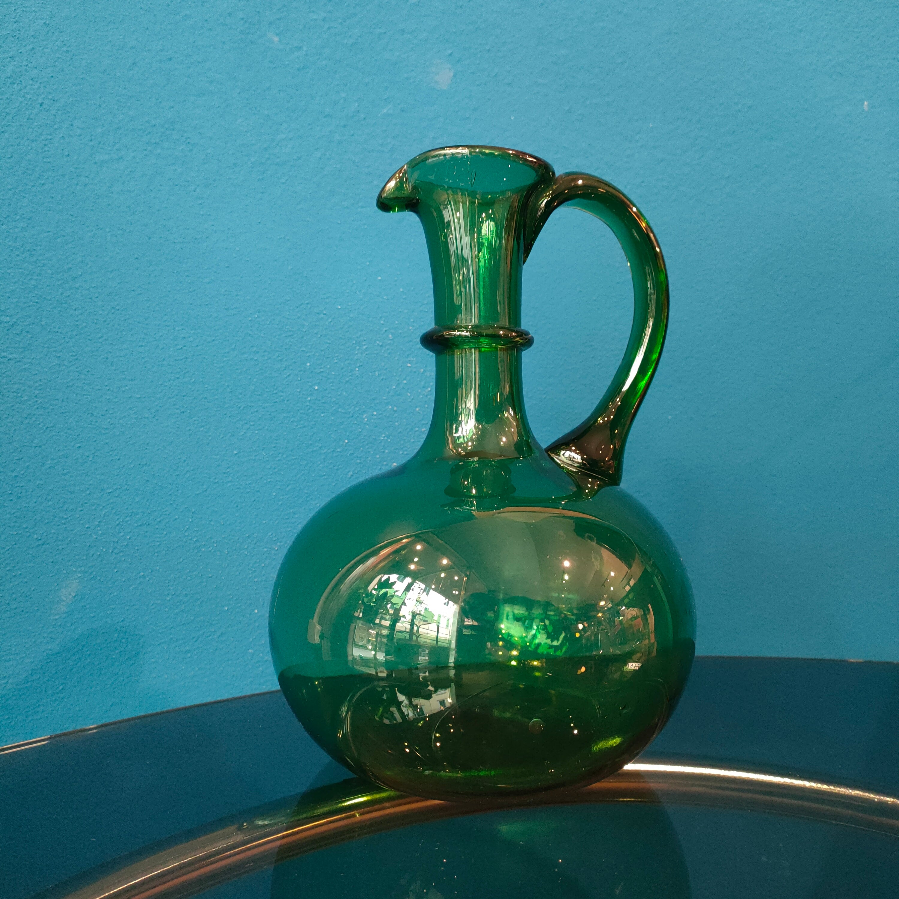 Vetro di Empoli - brocca arrotondata