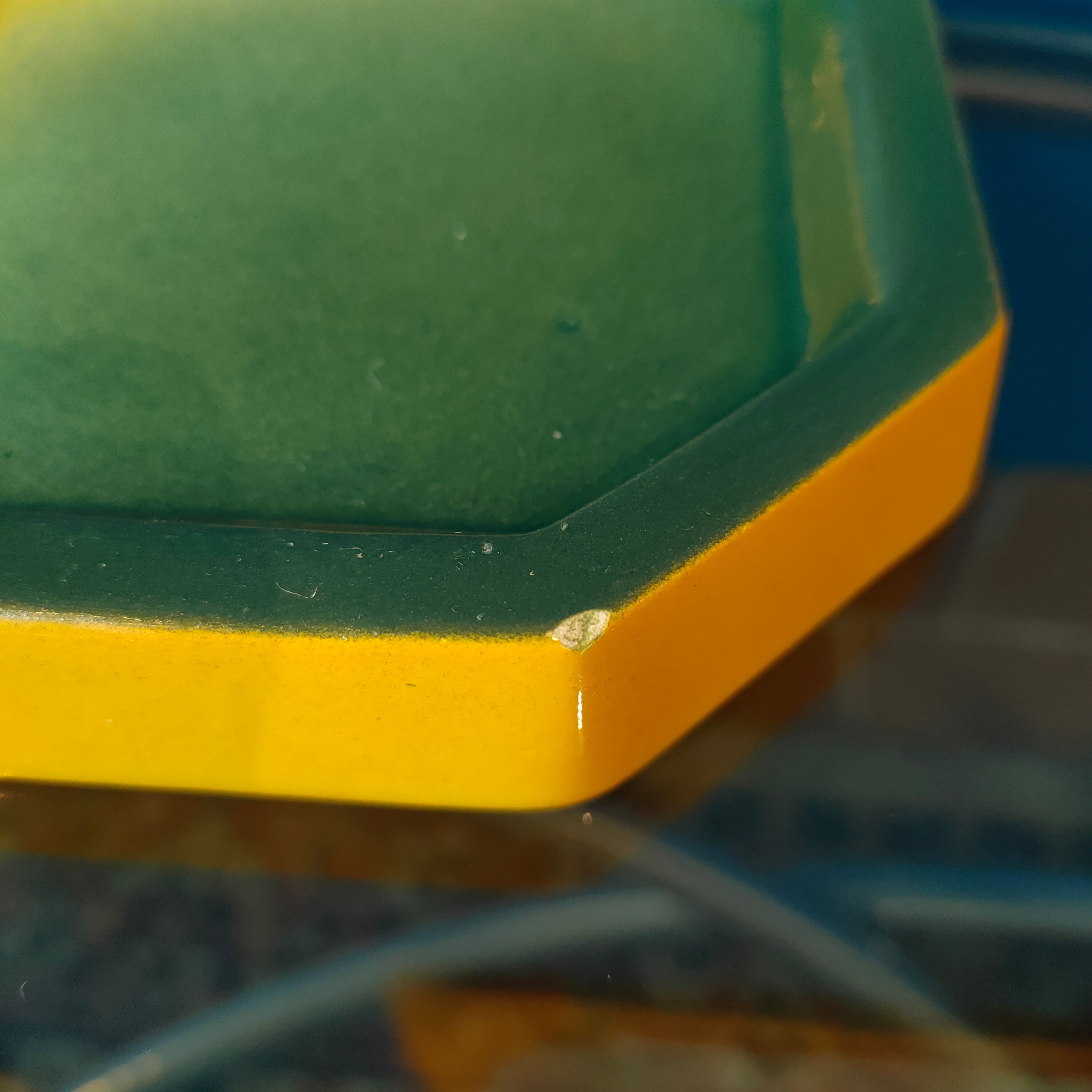 Vaso e sottovaso forma ottagonale, ceramica, 1960s