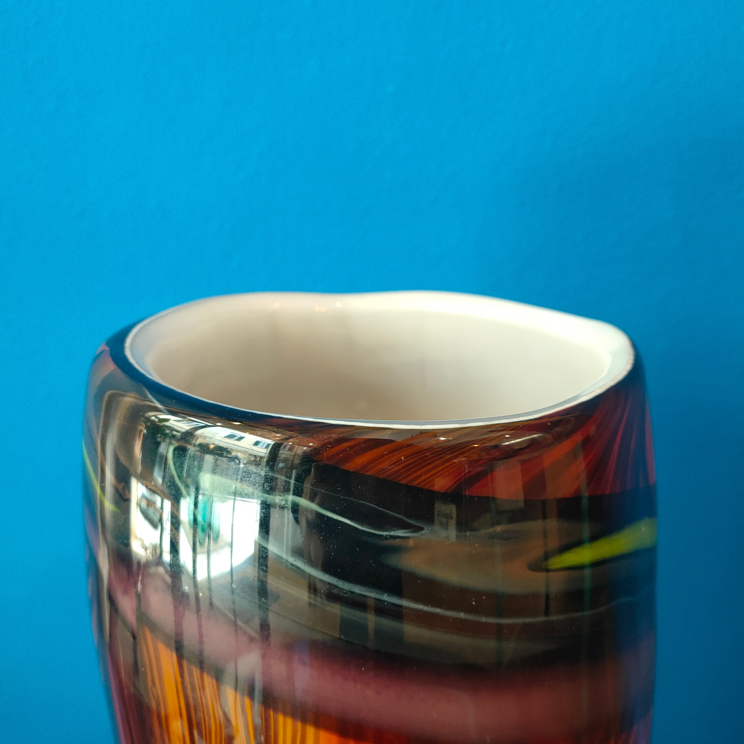 Vaso cilindrico in vetro soffiato