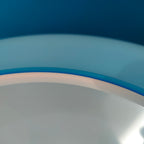 Grande vaso in vetro incamiciato azzurro, 1980s/90s