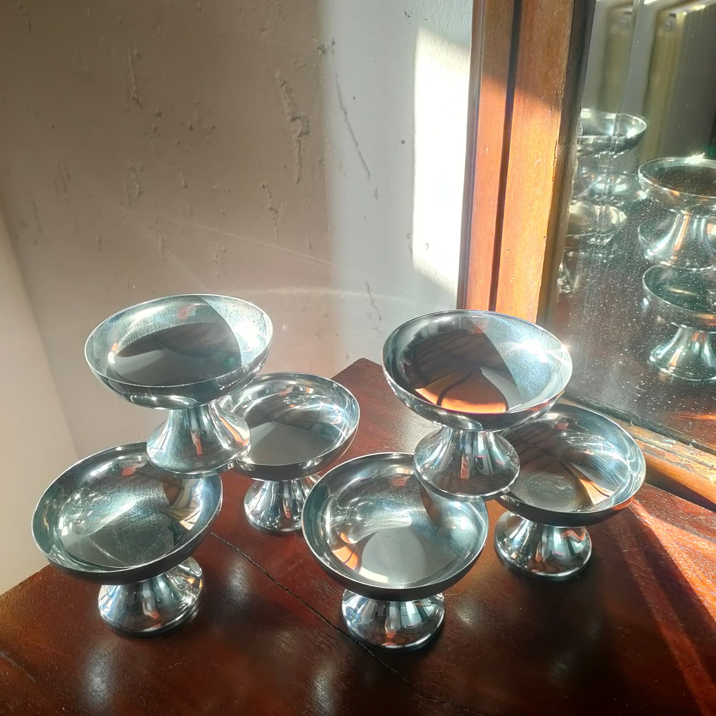 Coppette e cucchiaini per gelato, acciaio inox - Motta