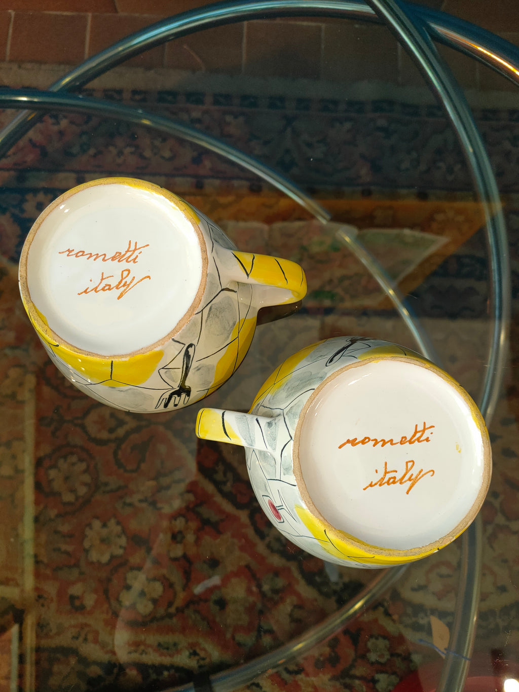 Tazze e accessori di un servizio da tè - Rometti Italy, anni '60