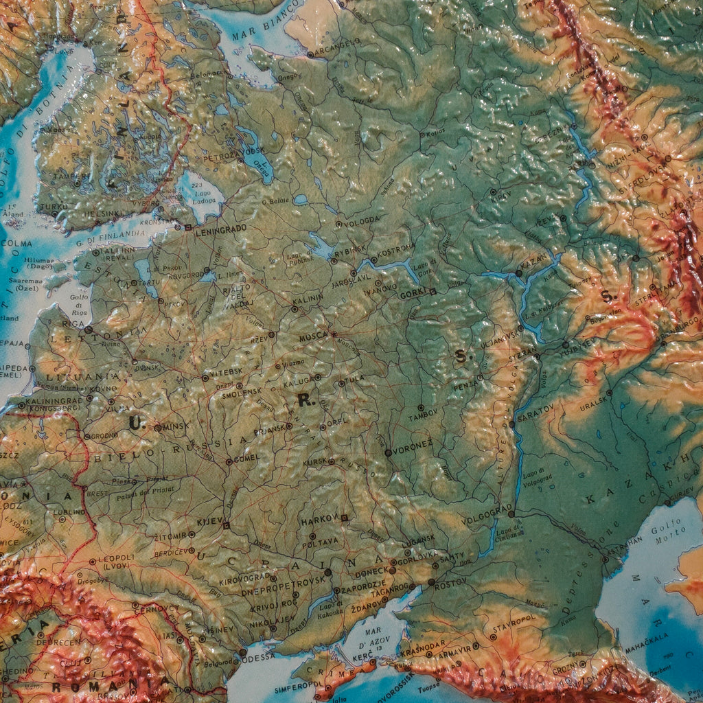 Europa Fisica in rilievo - Italia, 1964