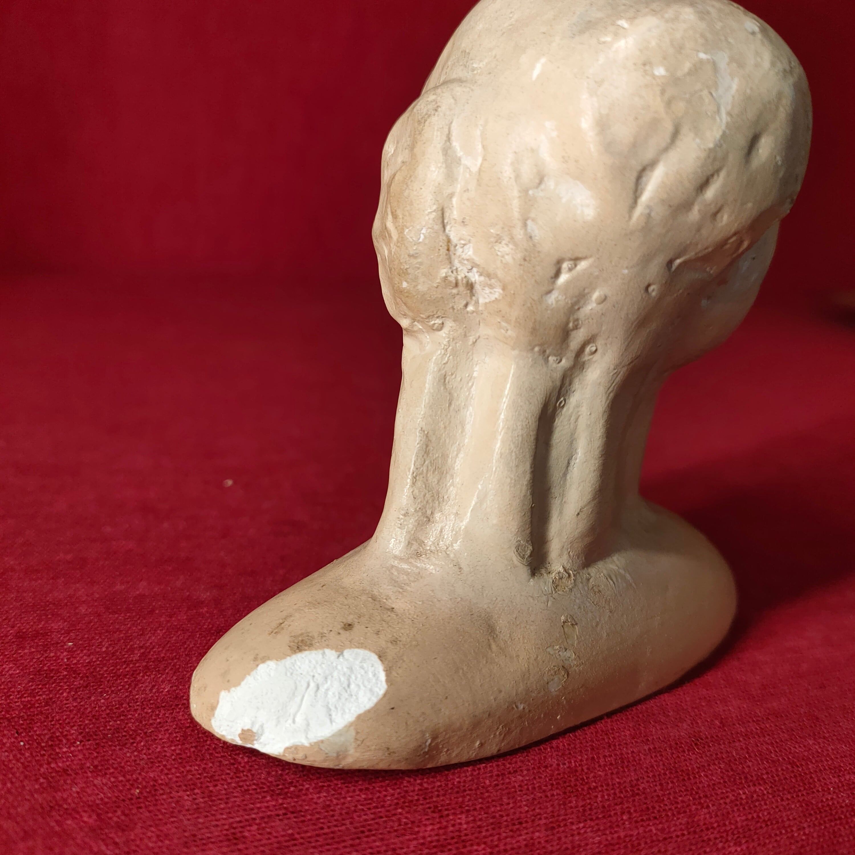 Testina in gesso decorata a mano, 1920s