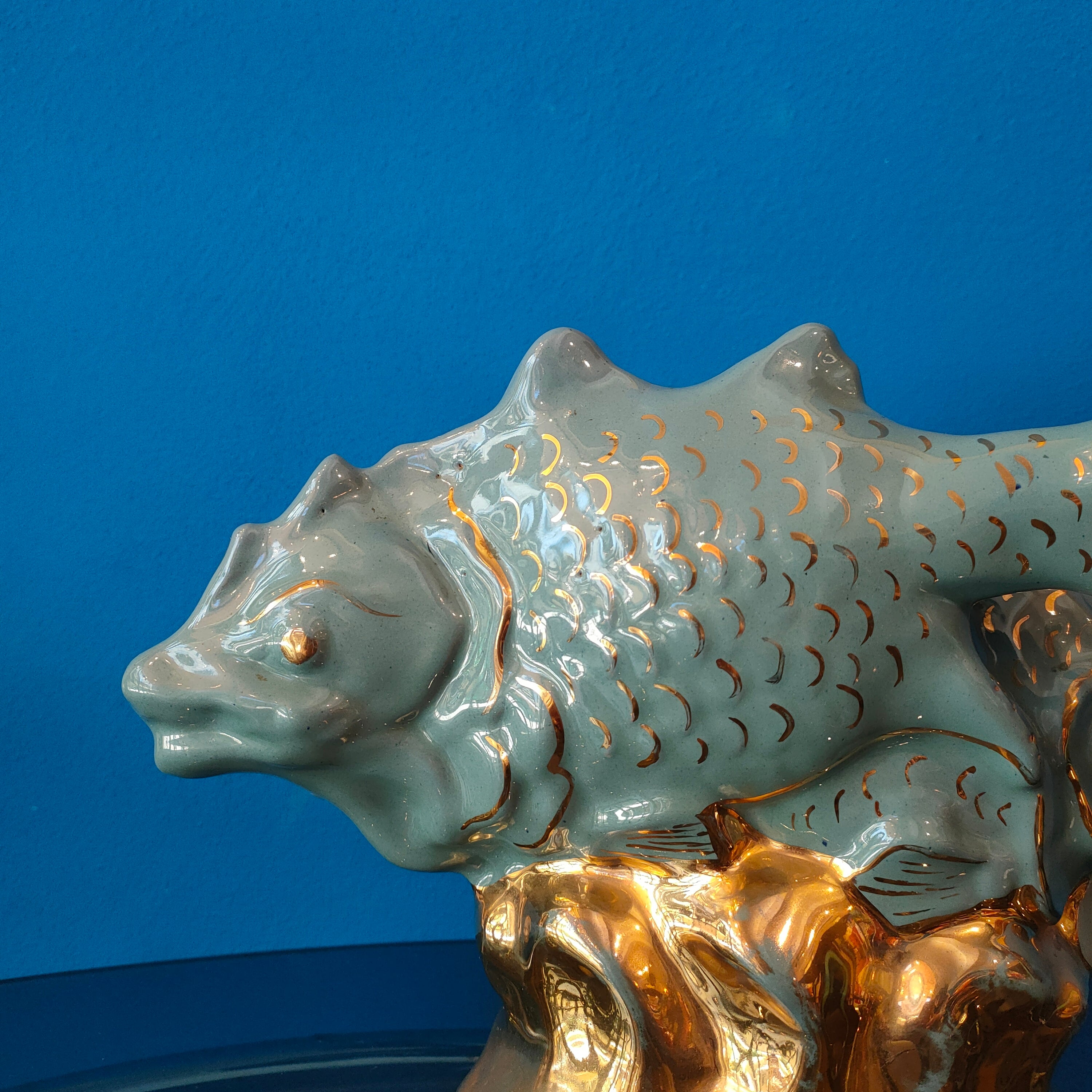 Oggetto decorativo in ceramica "Pesci", 1960s