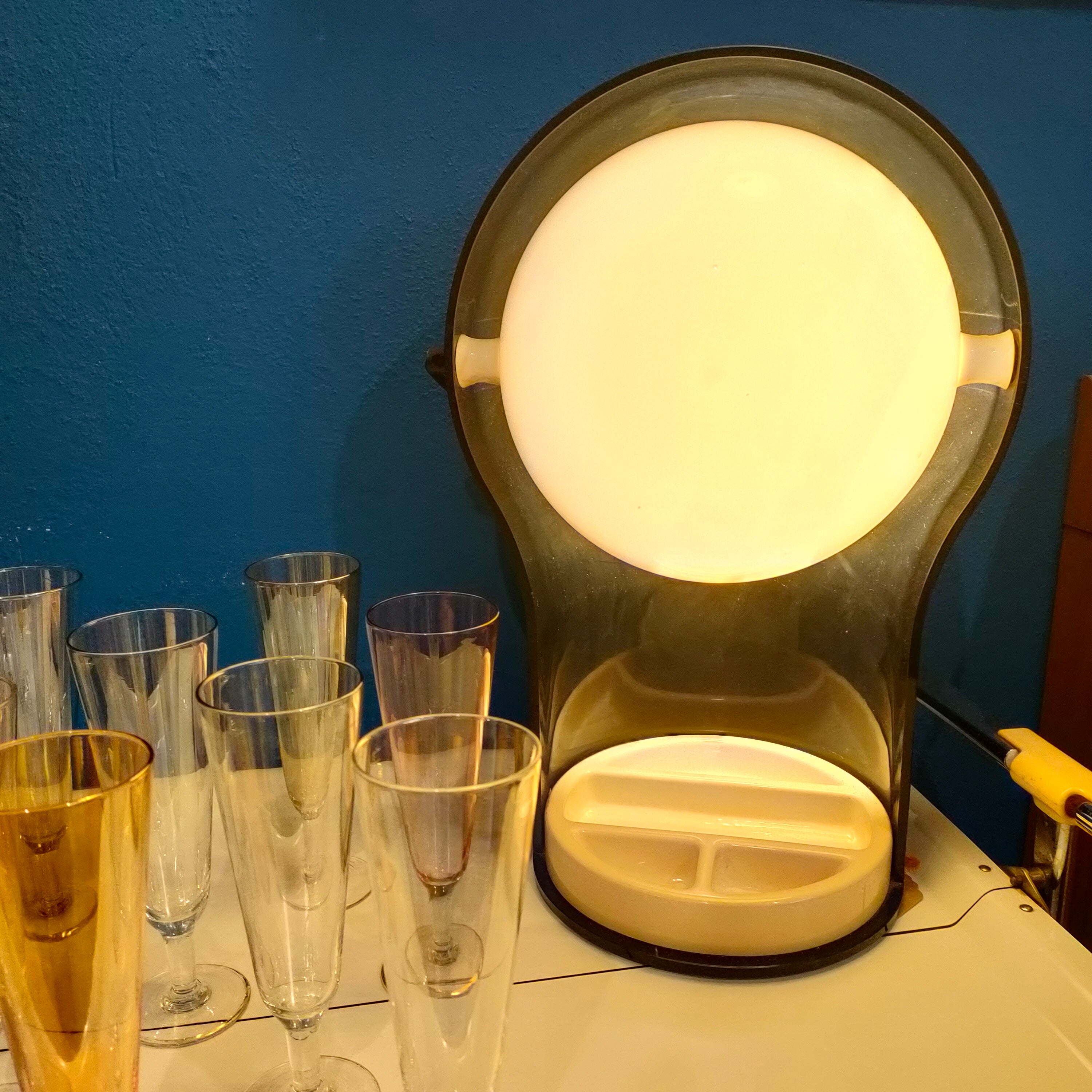 Lampada "Telegono" nera, Vico Magistretti per Artemide, 1966